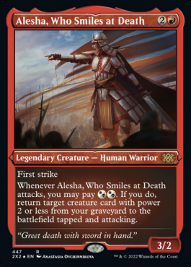 Alesha, Who Smiles at Death (Foil Etched) [Double Masters 2022] | Spectrum Games