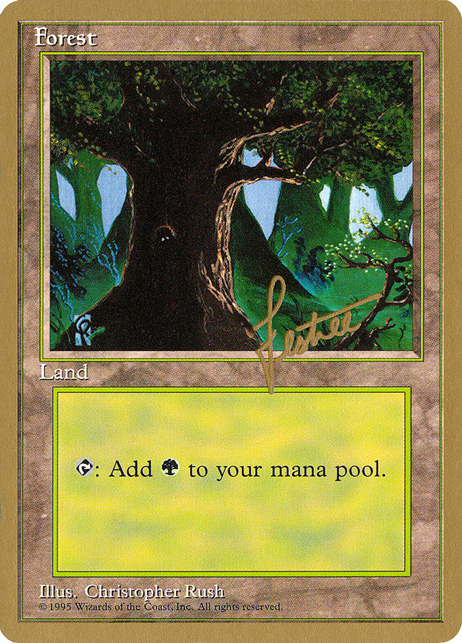 Forest (bl377) (Bertrand Lestree) [Pro Tour Collector Set] | Spectrum Games