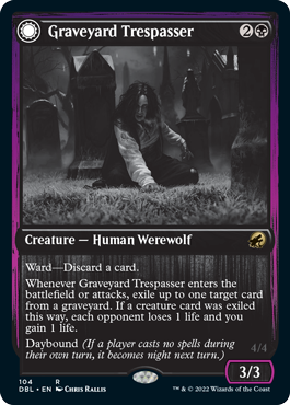 Graveyard Trespasser // Graveyard Glutton [Innistrad: Double Feature] | Spectrum Games