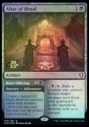 Altar of Bhaal // Bone Offering [Commander Legends: Battle for Baldur's Gate Prerelease Promos] | Spectrum Games