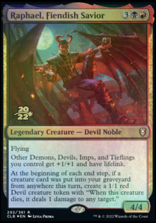 Raphael, Fiendish Savior [Commander Legends: Battle for Baldur's Gate Prerelease Promos] | Spectrum Games