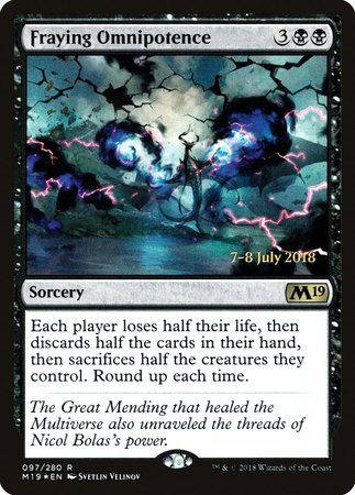 Fraying Omnipotence [Core Set 2019 Promos] | Spectrum Games