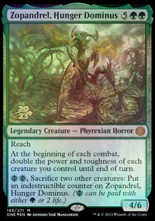 Zopandrel, Hunger Dominus [Phyrexia: All Will Be One Prerelease Promos] | Spectrum Games