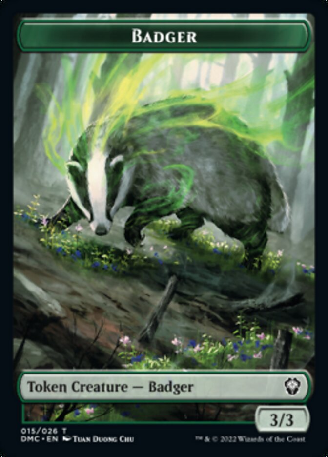 Saproling // Badger Double-sided Token [Dominaria United Tokens] | Spectrum Games