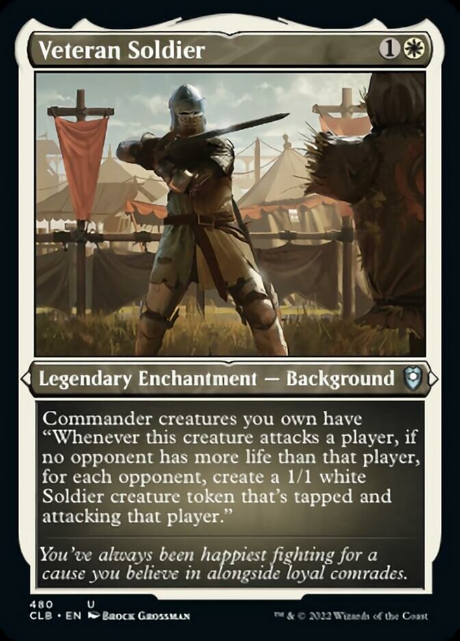 Veteran Soldier (Foil Etched) [Commander Legends: Battle for Baldur's Gate] | Spectrum Games