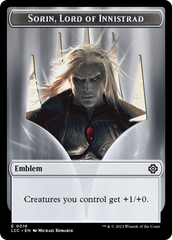 Emblem - Sorin, Lord of Innistrad // Vampire (0004) Double-Sided Token [The Lost Caverns of Ixalan Commander Tokens] | Spectrum Games