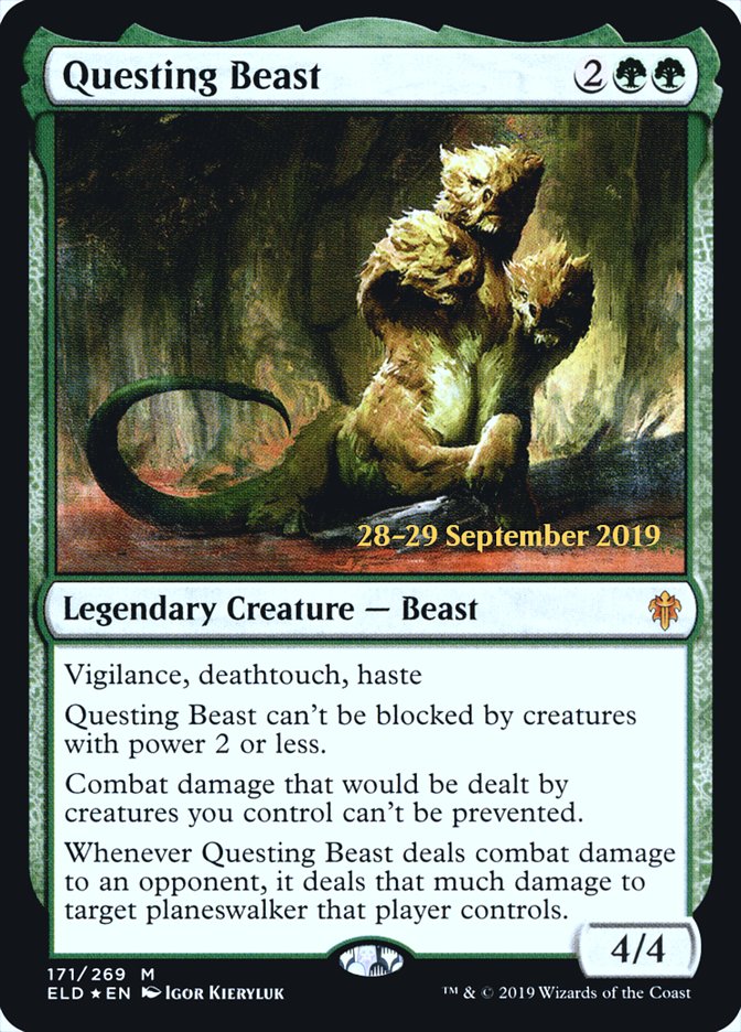 Questing Beast  [Throne of Eldraine Prerelease Promos] | Spectrum Games