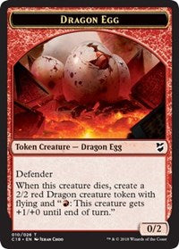 Dragon Egg // Dragon Double-sided Token [Commander 2018 Tokens] | Spectrum Games