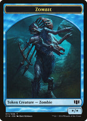 Teferi, Temporal Archmage Emblem // Zombie (011/036) Double-sided Token [Commander 2014 Tokens] | Spectrum Games