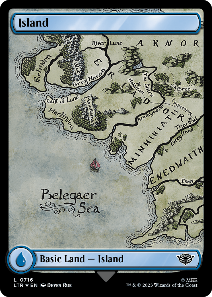 Island (0716) (Surge Foil) [The Lord of the Rings: Tales of Middle-Earth] | Spectrum Games