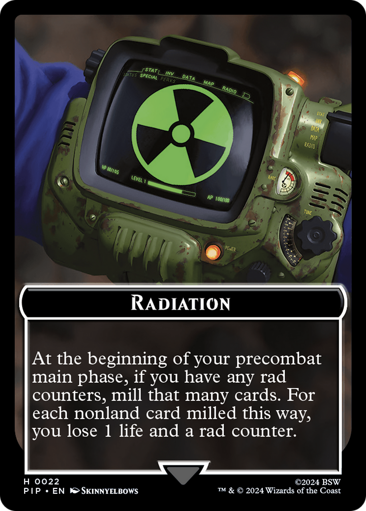 Radiation // Clue Double-Sided Token [Fallout Tokens] | Spectrum Games