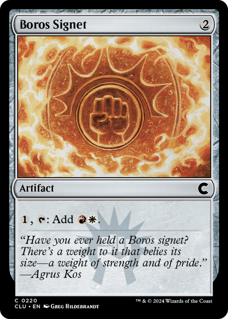 Boros Signet [Ravnica: Clue Edition] | Spectrum Games