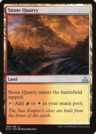 Stone Quarry [Rivals of Ixalan] | Spectrum Games