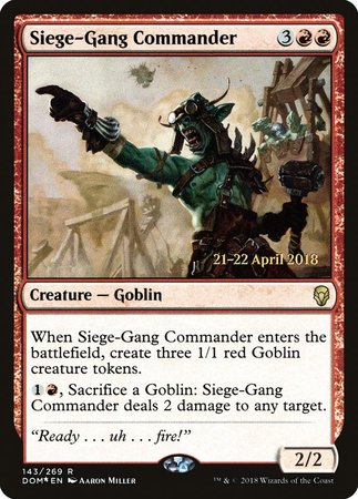 Siege-Gang Commander [Dominaria Promos] | Spectrum Games