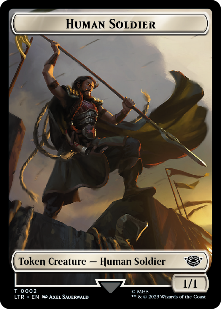 Food (10) // Human Soldier (02) Double-Sided Token [The Lord of the Rings: Tales of Middle-Earth Tokens] | Spectrum Games