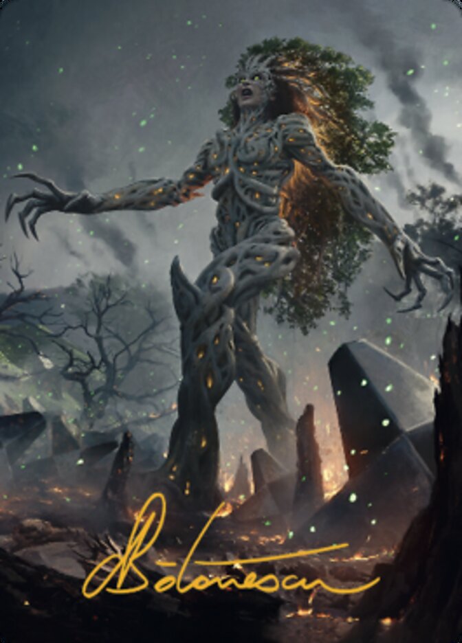 Titania, Gaea Incarnate Art Card (Gold-Stamped Signature) [The Brothers' War Art Series] | Spectrum Games