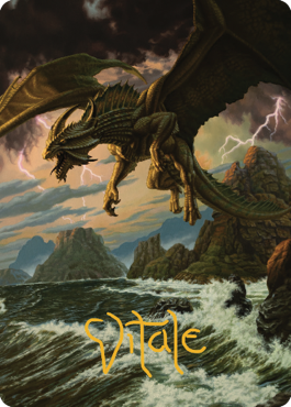 Ancient Bronze Dragon Art Card (03) (Gold-Stamped Signature) [Commander Legends: Battle for Baldur's Gate Art Series] | Spectrum Games