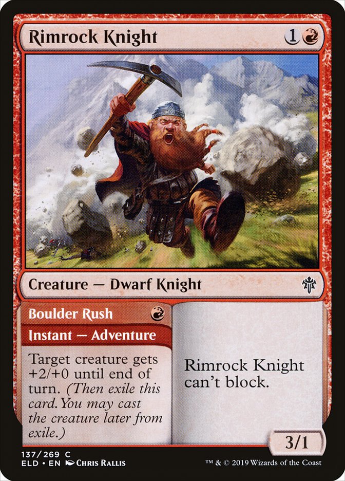 Rimrock Knight // Boulder Rush [Throne of Eldraine] | Spectrum Games