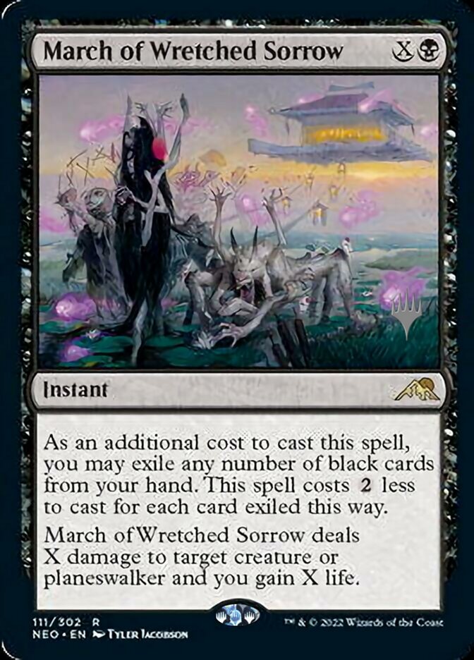 March of Wretched Sorrow (Promo Pack) [Kamigawa: Neon Dynasty Promos] | Spectrum Games