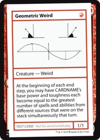 Geometric Weird (2021 Edition) [Mystery Booster Playtest Cards] | Spectrum Games