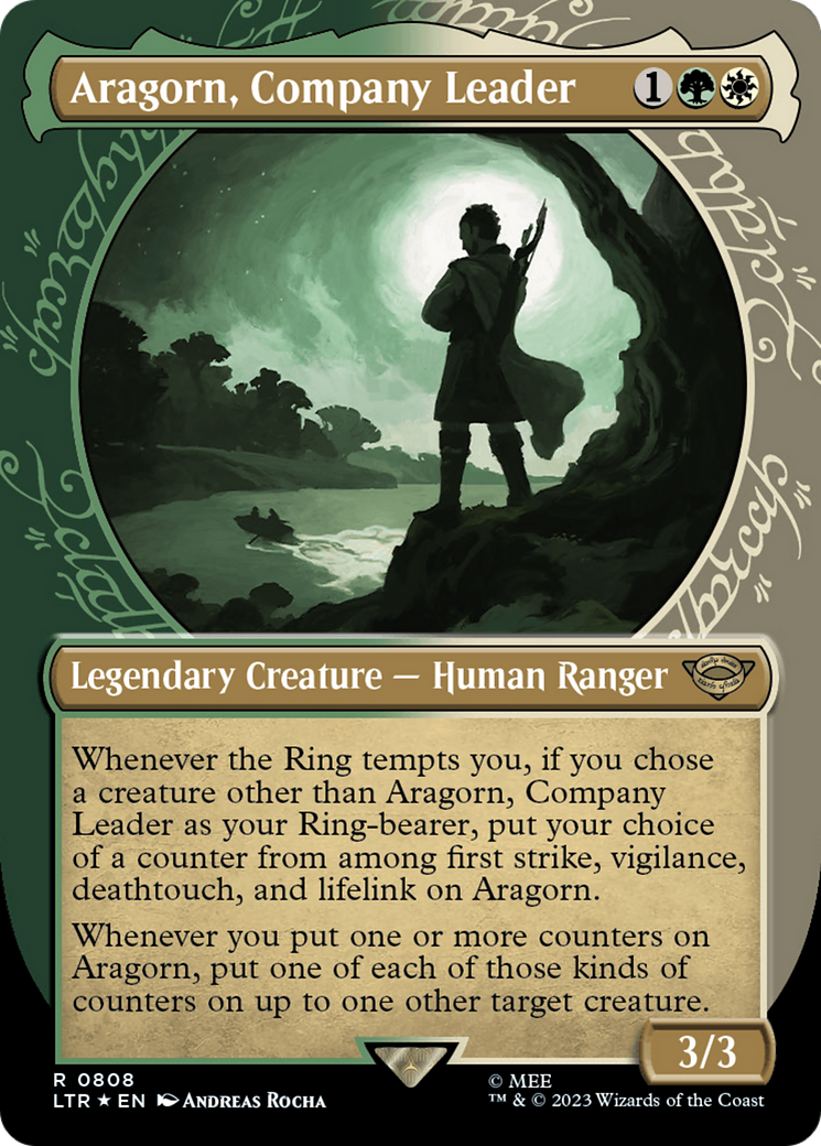 Aragorn, Company Leader (Showcase) (Surge Foil) [The Lord of the Rings: Tales of Middle-Earth] | Spectrum Games