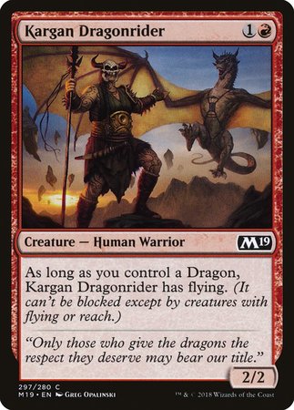 Kargan Dragonrider [Core Set 2019] | Spectrum Games