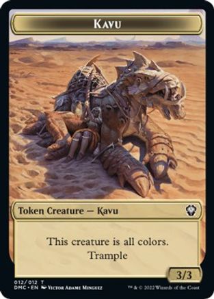 Kavu // Bear Double-sided Token [Dominaria United Commander Tokens] | Spectrum Games