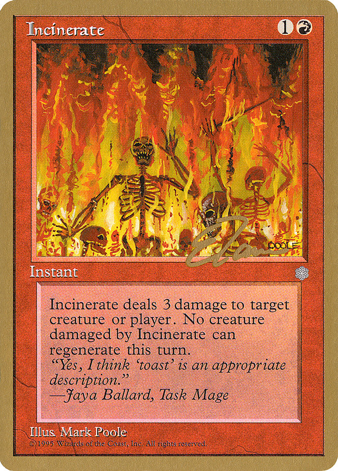 Incinerate (Eric Tam) [Pro Tour Collector Set] | Spectrum Games