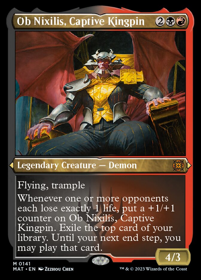 Ob Nixilis, Captive Kingpin (Foil Etched) [March of the Machine: The Aftermath] | Spectrum Games