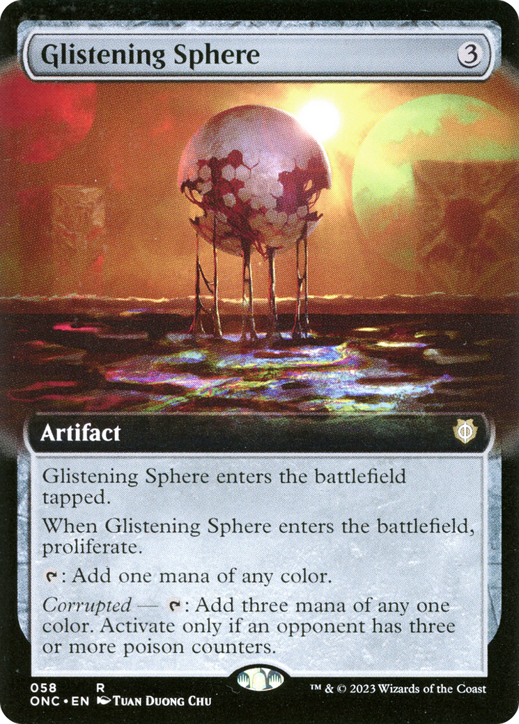 Glistening Sphere (Extended Art) [Phyrexia: All Will Be One Commander] | Spectrum Games