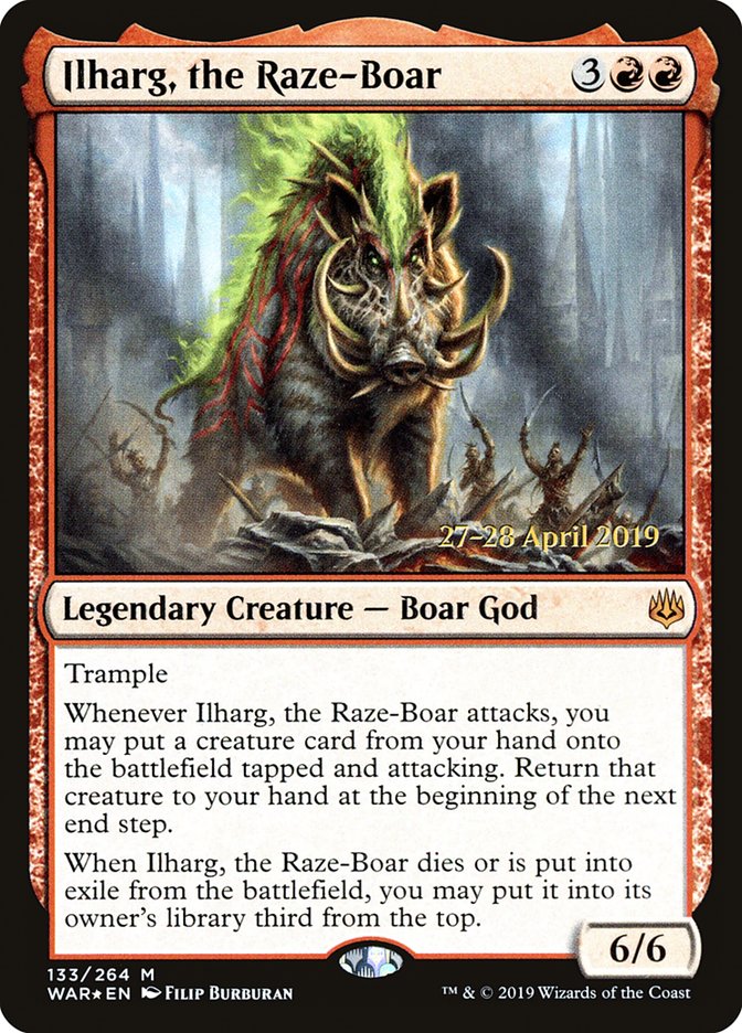 Ilharg, the Raze-Boar  [War of the Spark Prerelease Promos] | Spectrum Games