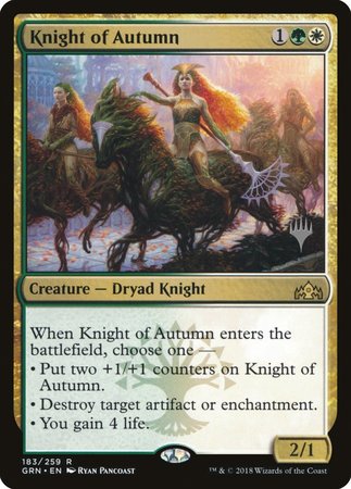 Knight of Autumn [Guilds of Ravnica Promos] | Spectrum Games