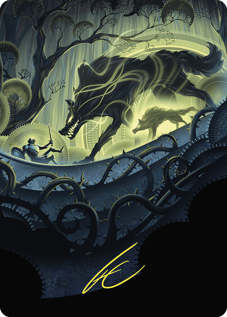 Unnatural Growth Art Card (Gold-Stamped Signature) [Wilds of Eldraine Art Series] | Spectrum Games