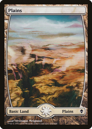 Plains (232) - Full Art [Zendikar] | Spectrum Games