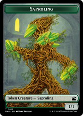 Saproling // Angel (0002) Double-Sided Token [Ravnica Remastered Tokens] | Spectrum Games