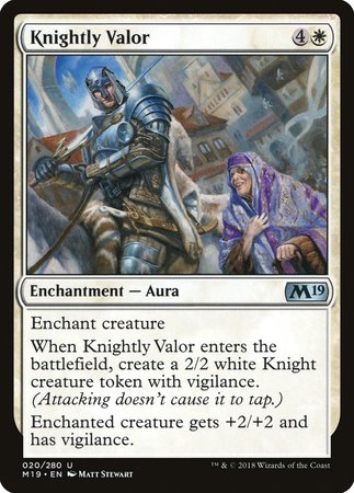 Knightly Valor [Core Set 2019] | Spectrum Games