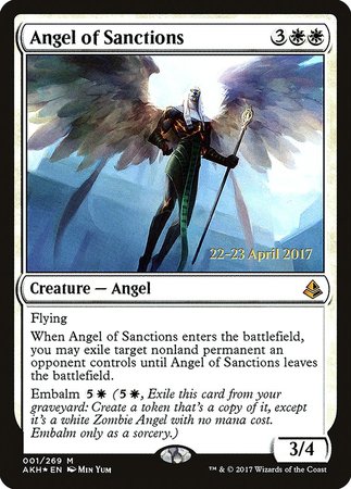 Angel of Sanctions [Amonkhet Promos] | Spectrum Games