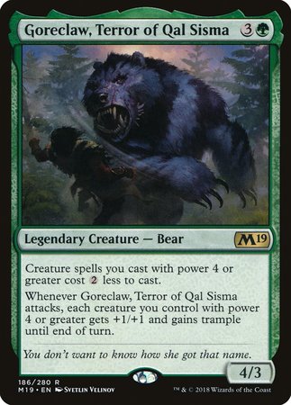 Goreclaw, Terror of Qal Sisma [Core Set 2019] | Spectrum Games