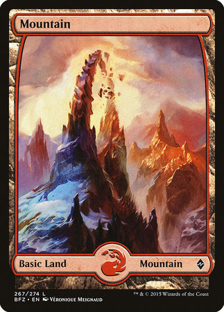 Mountain (267) - Full Art [Battle for Zendikar] | Spectrum Games