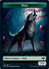 Human (001) // Wolf (014) Double-sided Token [Innistrad: Crimson Vow Tokens] | Spectrum Games