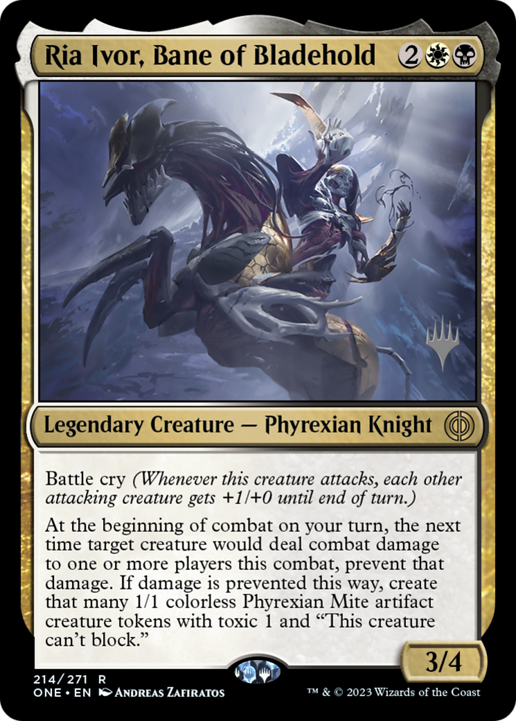 Ria Ivor, Bane of Bladehold (Promo Pack) [Phyrexia: All Will Be One Promos] | Spectrum Games