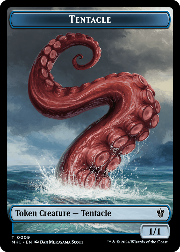 Tentacle // Koma's Coil Double-Sided Token [Murders at Karlov Manor Commander Tokens] | Spectrum Games