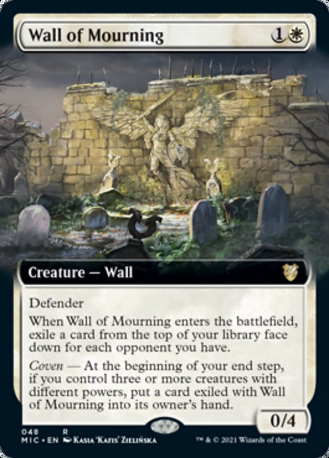 Wall of Mourning (Extended) [Innistrad: Midnight Hunt Commander] | Spectrum Games