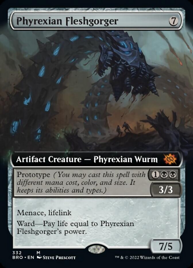 Phyrexian Fleshgorger (Extended Art) [The Brothers' War] | Spectrum Games