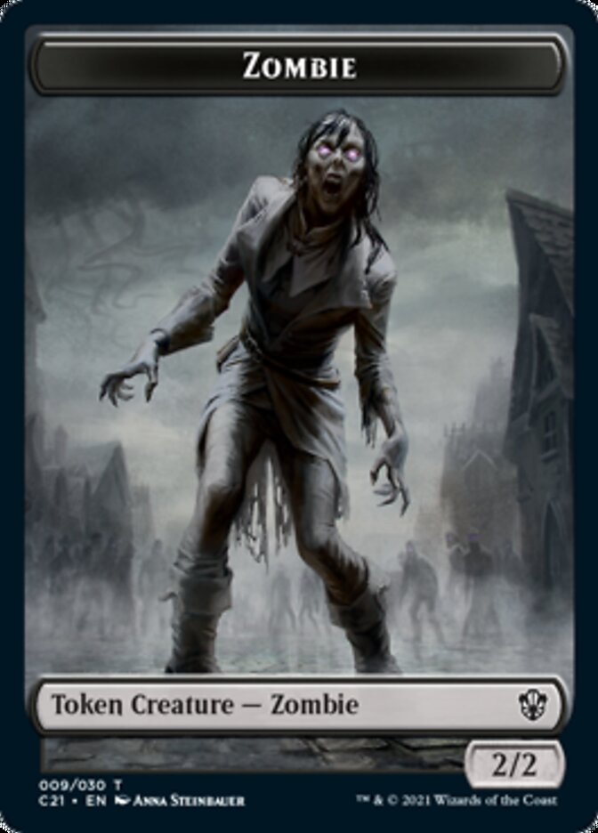 Zombie // Spirit Token [Commander 2021 Tokens] | Spectrum Games