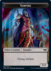 Human (001) // Vampire (007) Double-sided Token [Innistrad: Crimson Vow Tokens] | Spectrum Games