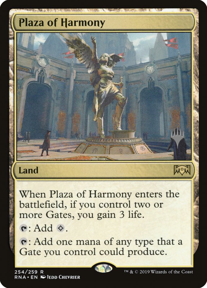 Plaza of Harmony (Promo Pack) [Ravnica Allegiance Promos] | Spectrum Games