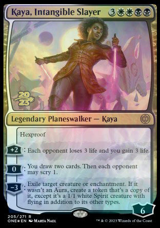 Kaya, Intangible Slayer [Phyrexia: All Will Be One Prerelease Promos] | Spectrum Games