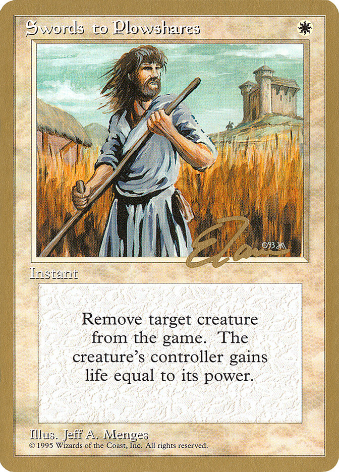 Swords to Plowshares (Eric Tam) [Pro Tour Collector Set] | Spectrum Games