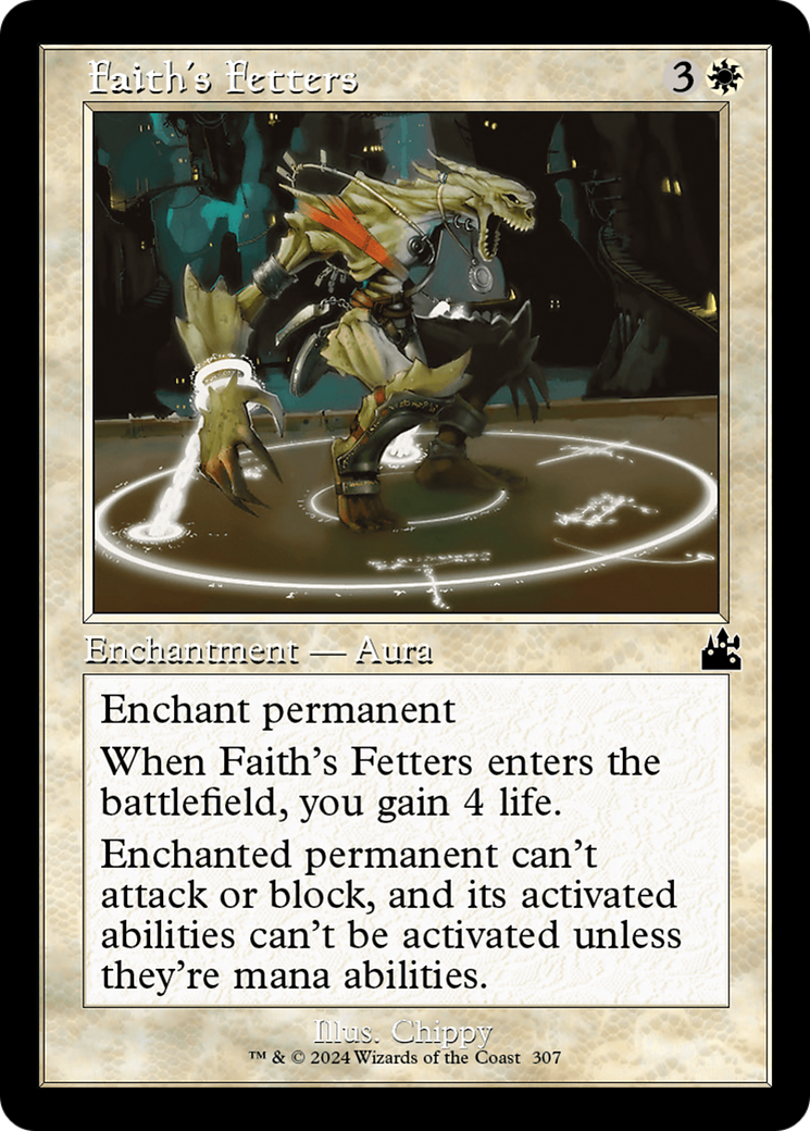 Faith's Fetters (Retro Frame) [Ravnica Remastered] | Spectrum Games